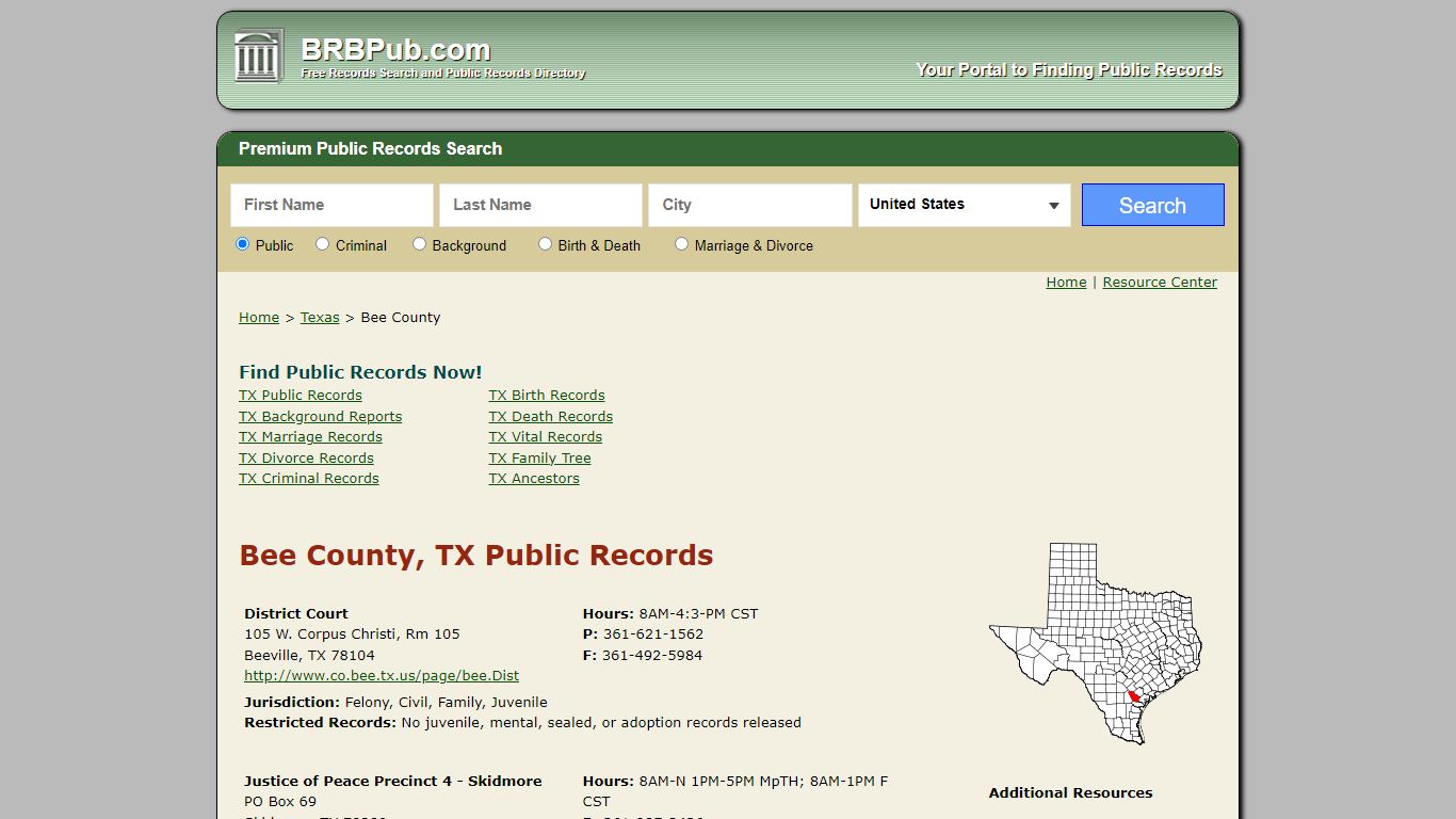 Bee County Public Records | Search Texas Government Databases - BRB Pub